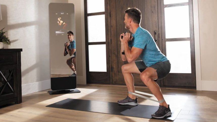 Foldable AEKE K1 home gym system stored compactly in small space