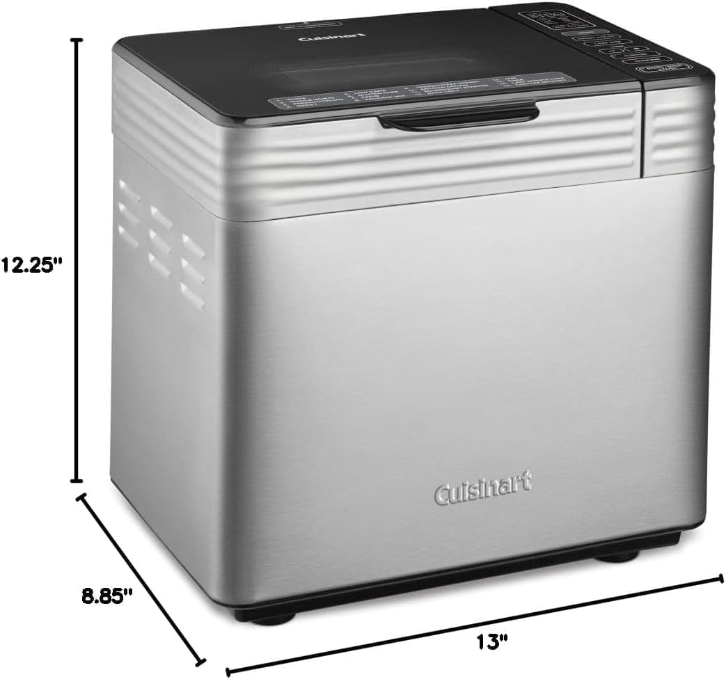 Front view of Cuisinart CBK-210 Stainless Steel Bread Maker Machine