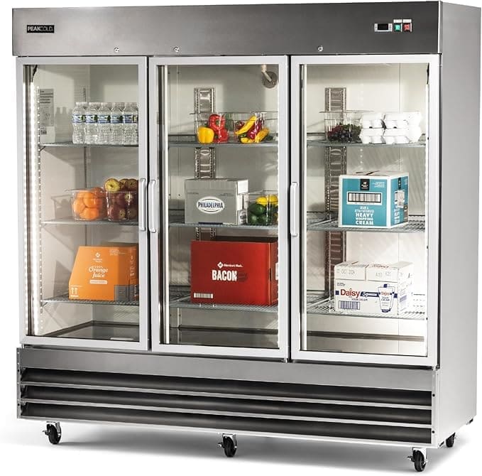 Commercial Refrigerator 3-Door Front View