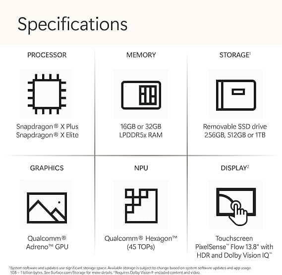 Microsoft Surface Laptop (2024) showing Snapdragon X Elite performance