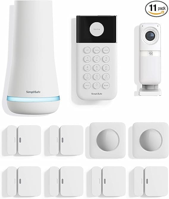 Alexa Home Security System full kit setup on table