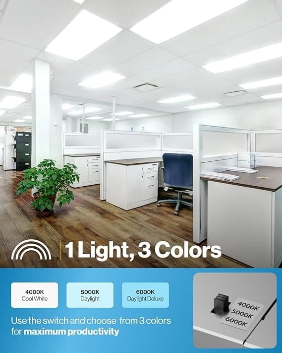 Slim dustproof Energy saving LED ceiling panel for commercial spaces