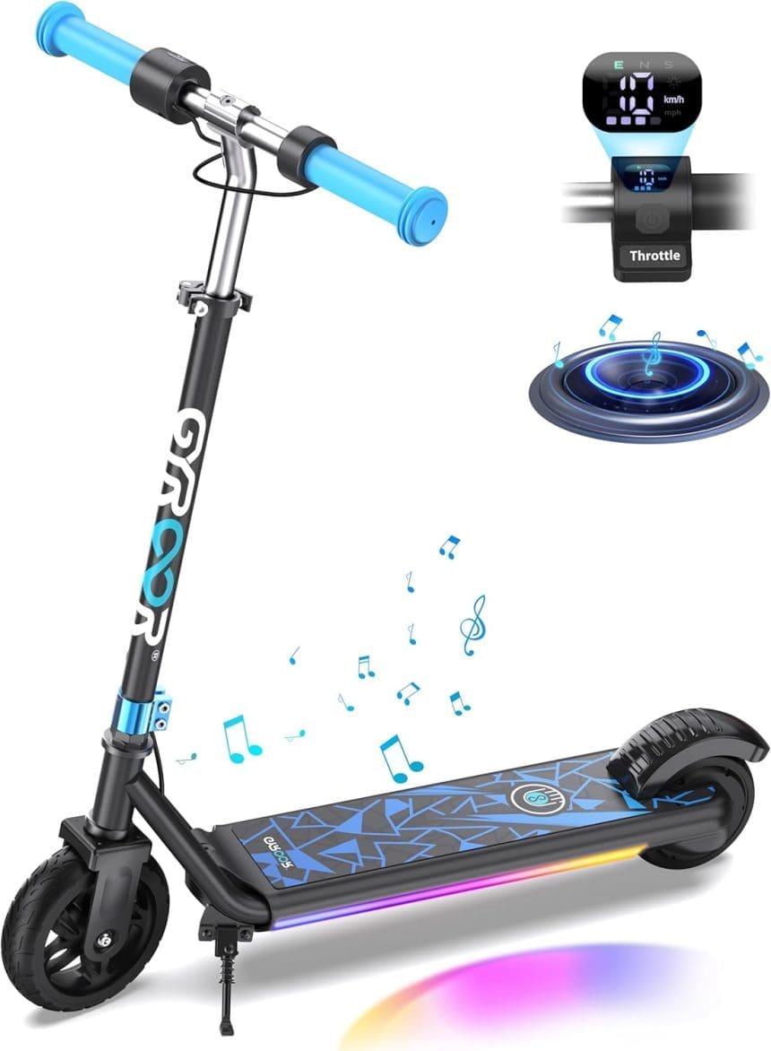 Kids Electric Scooter with LED Display for Outdoor Fun
