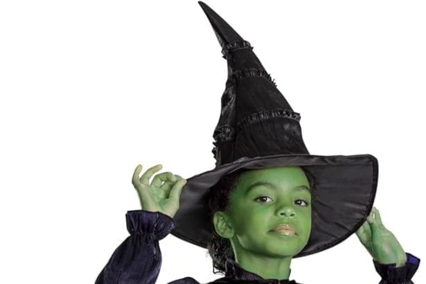 Wicked Elphaba Costume Girls Full Outfit Front View