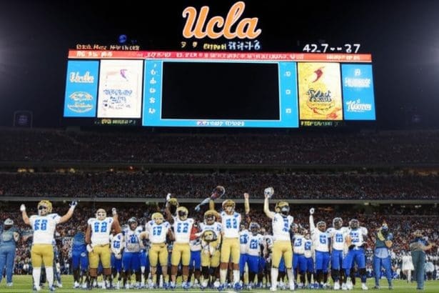 UCLA upset No. 7 Penn State 42–37 at the Rose Bowl.