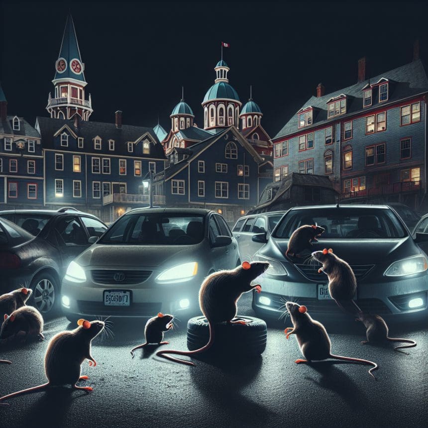 'Numerous' rats have invaded this Dartmouth parking lot, causing damage to cars. 1 1774262308